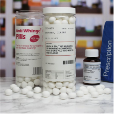Hampers and Gifts to the UK - Send the Personalised Anti Whinge Pills Sweet Jar